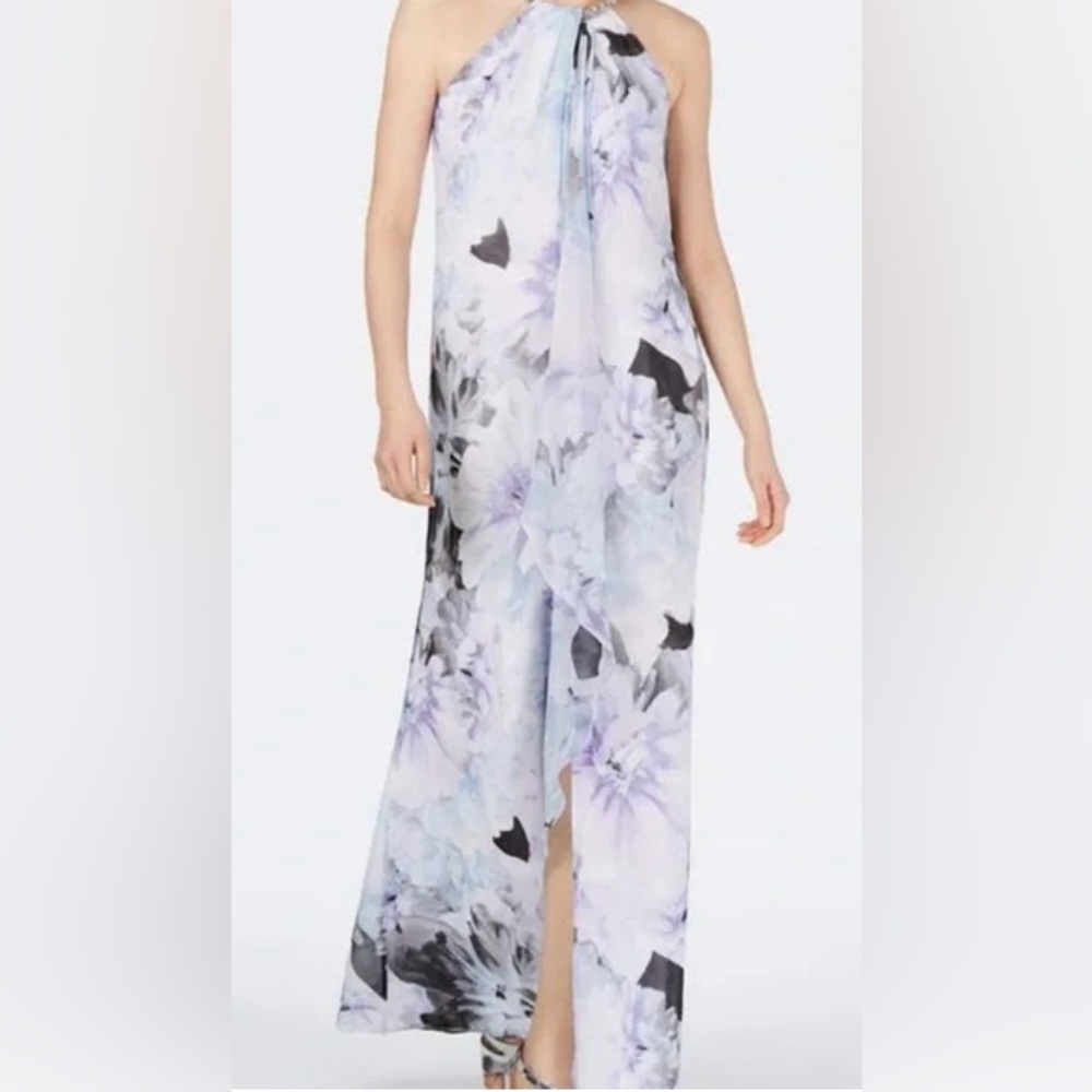 Formal Calvin Klein floor-length floral dress.  Size 14W. Worn once.